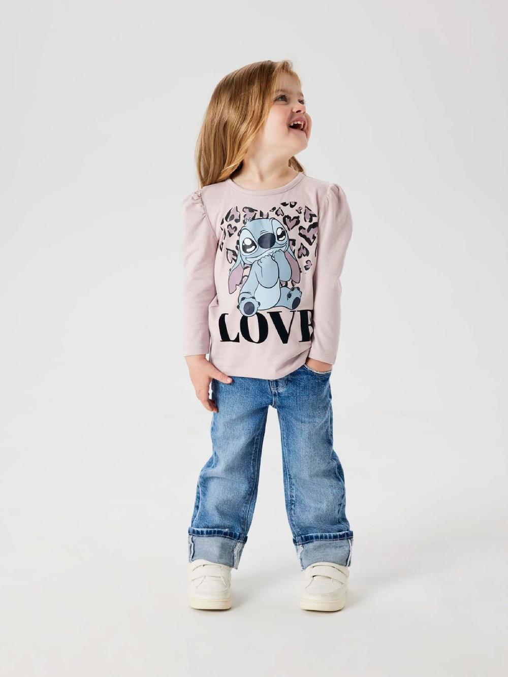 seraphine Name It Purple Disney Lilo & Stitch Graphic Long Sleeve T-Shirt