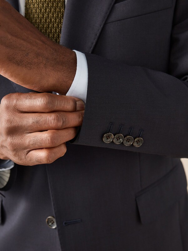 Seraphine Navy Blue Slim Fit Signature Nova Fides 100% Italian Wool Suit Jacket