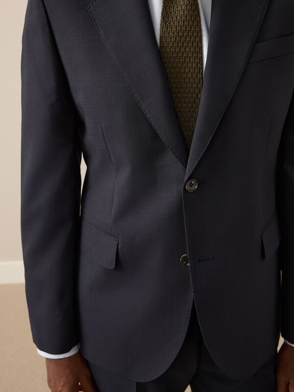 Seraphine Navy Blue Slim Fit Signature Nova Fides 100% Italian Wool Suit Jacket