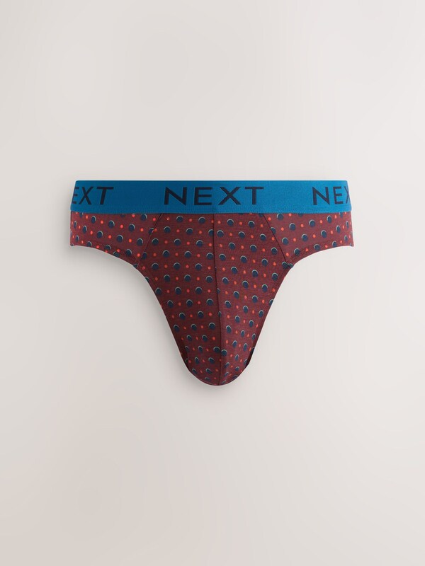 Seraphine Navy Burgundy Spot Stripe 5 Pack Cotton Rich Briefs
