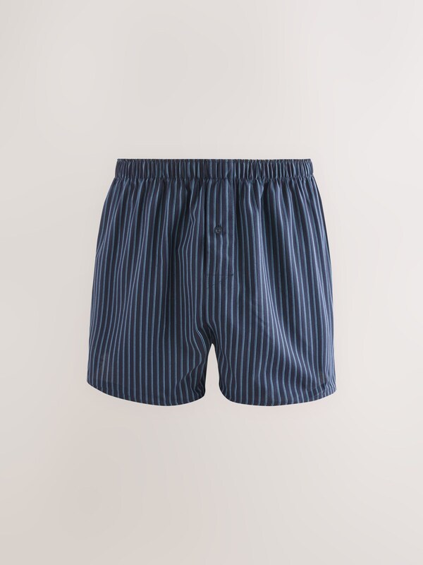 Seraphine Navy Mixed Pattern 4 Pack Woven Pure Boxers