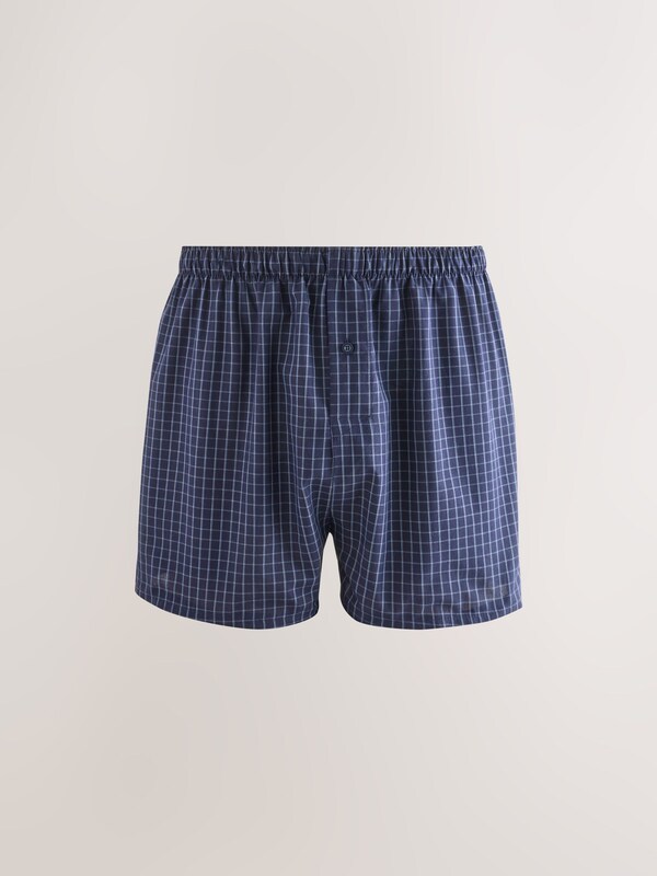 Seraphine Navy Mixed Pattern 4 Pack Woven Pure Boxers