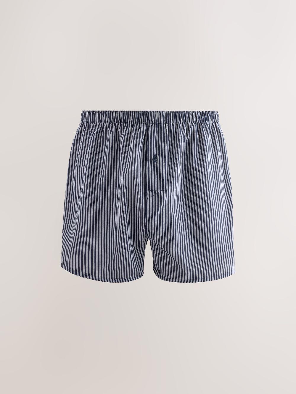 seraphine Navy Mixed Pattern 4 pack Woven Pure Boxers