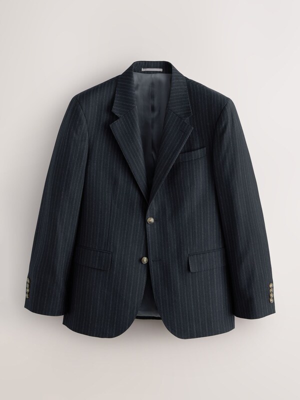 Seraphine Navy Signature Stripe Empire Mills British 100% Wool Suit Jacket