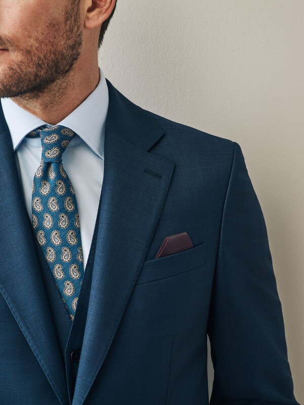 Seraphine Navy Slim Fit Signature Cerutti 100% Italian Wool Suit Jacket