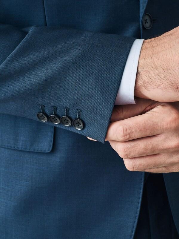 Seraphine Navy Slim Fit Signature Cerutti 100% Italian Wool Suit Jacket