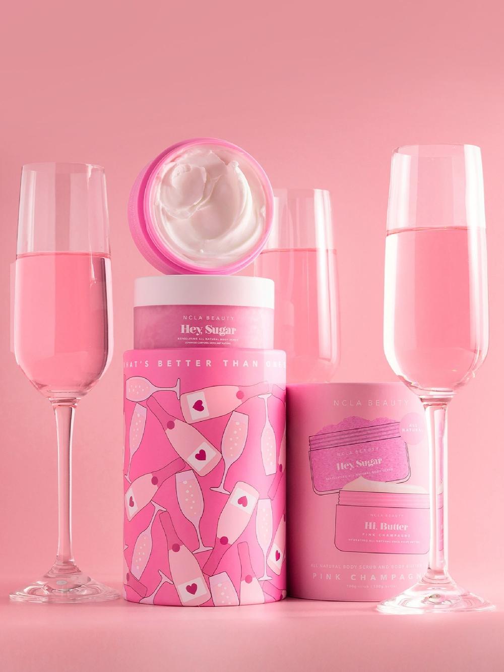 seraphine NCLA Beauty Pink Champagne Body Care Discovery Set