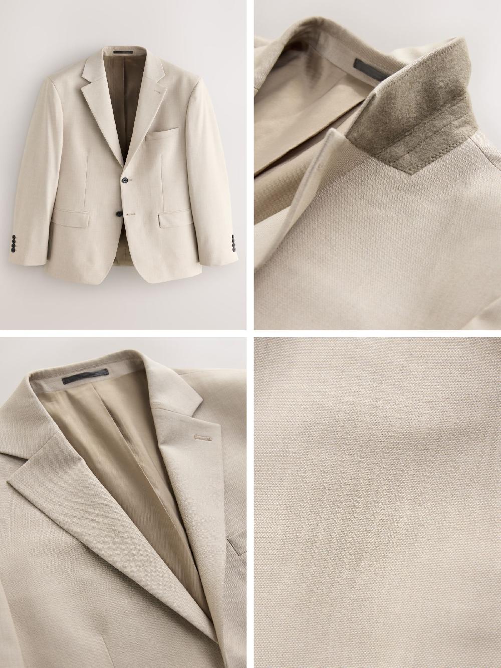 seraphine Neutral Muscle Fit Motionflex Stretch Suit Jacket