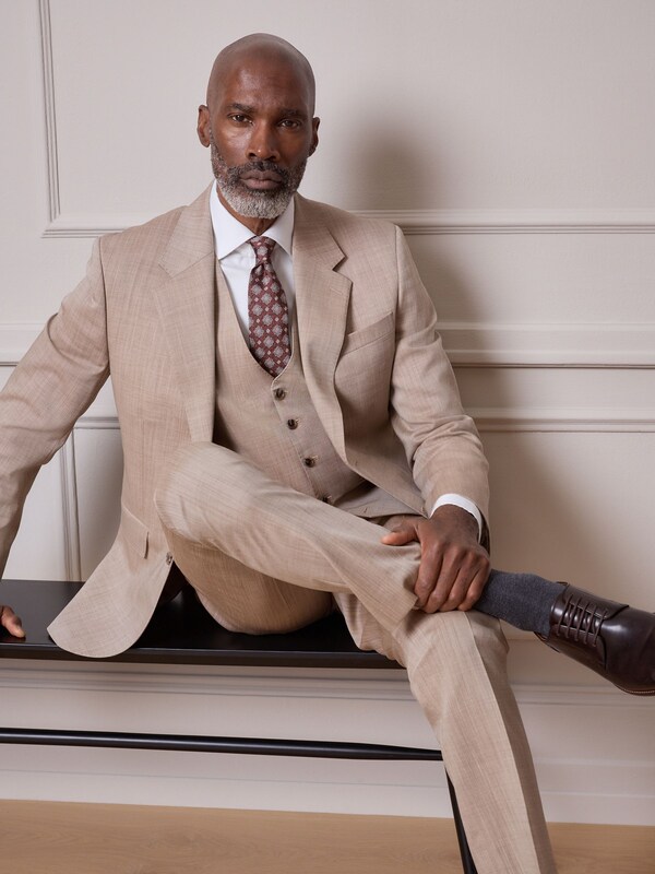 Seraphine Neutral Slim Fit Signature Nova Fides 100% Italian Wool Suit Jacket