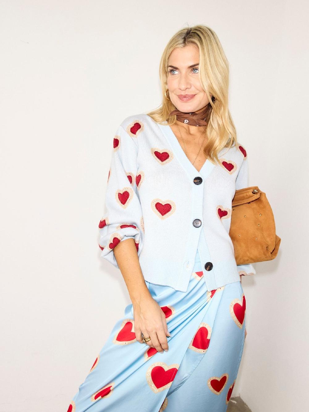 seraphine Never Fully Dressed Blue Baby Heart Cardigan
