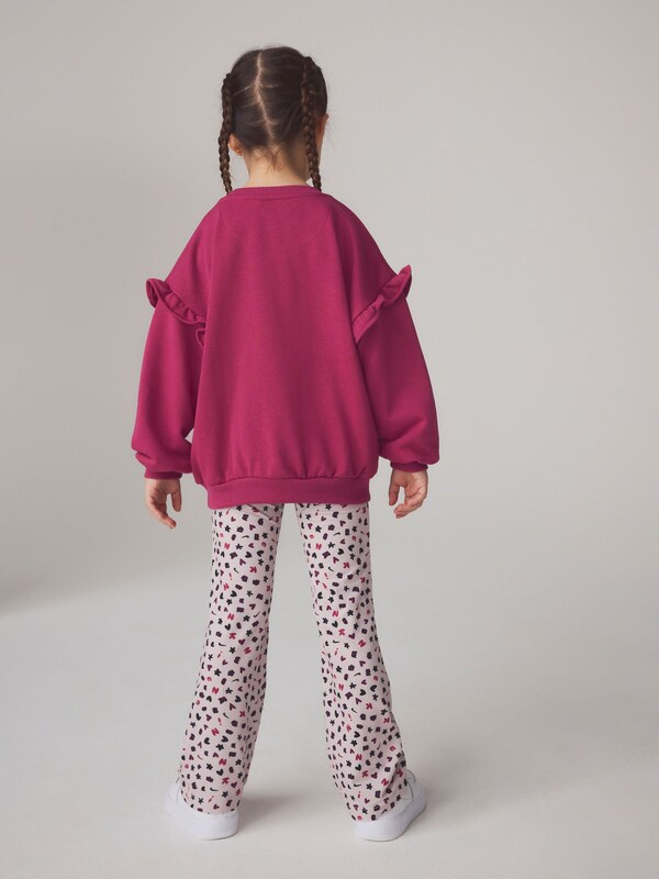 Seraphine Nike Pink Little Kids Femme Crew Sweatshirt And Flared Legging Set