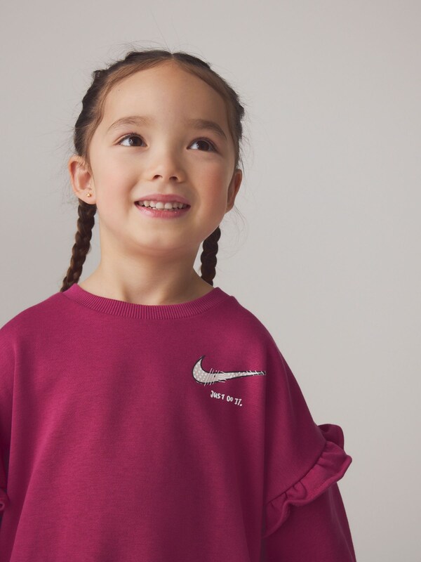 Seraphine Nike Pink Little Kids Femme Crew Sweatshirt And Flared Legging Set