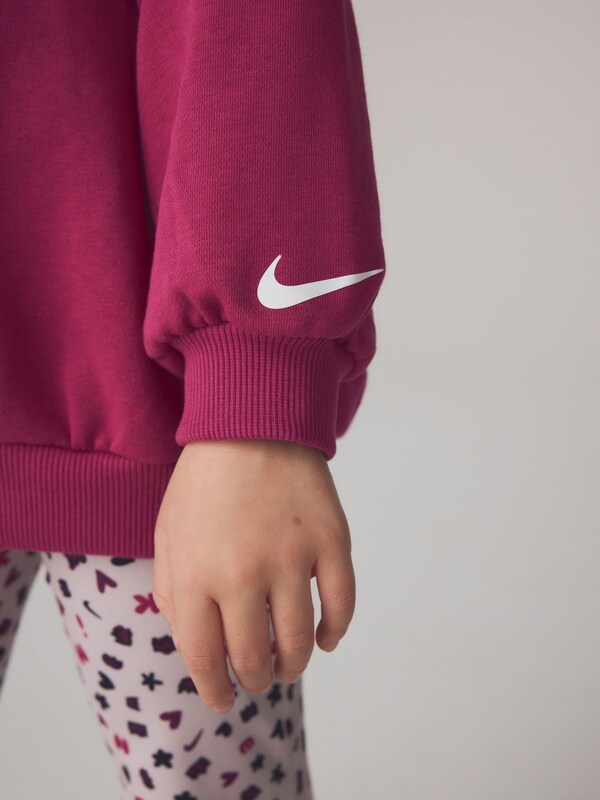 Seraphine Nike Pink Little Kids Femme Crew Sweatshirt And Flared Legging Set