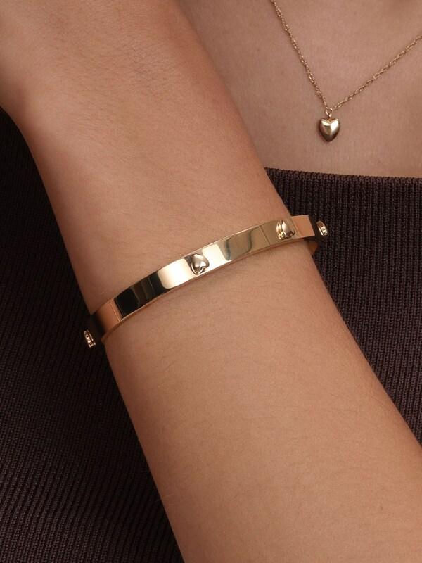 Seraphine Olivia Burton Mini Heart Light Gold Tone IP Bangle