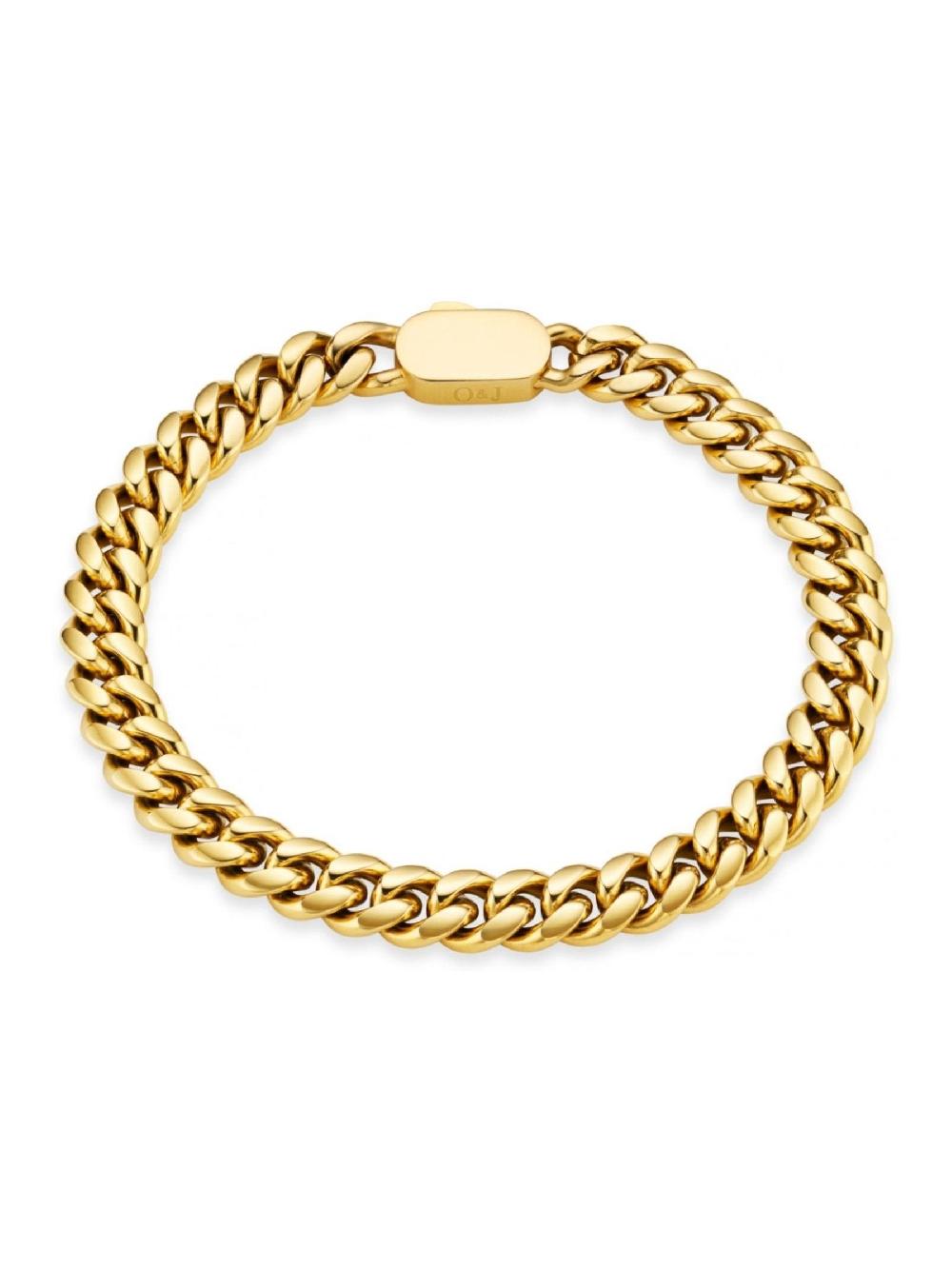 seraphine Orelia London Chunky Flat Curb and Solid Clasp Bracelet