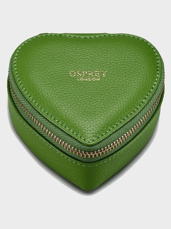 Seraphine Osprey London Apple Green The Tilly Heart Leather Trinket And Keyring Gift Set