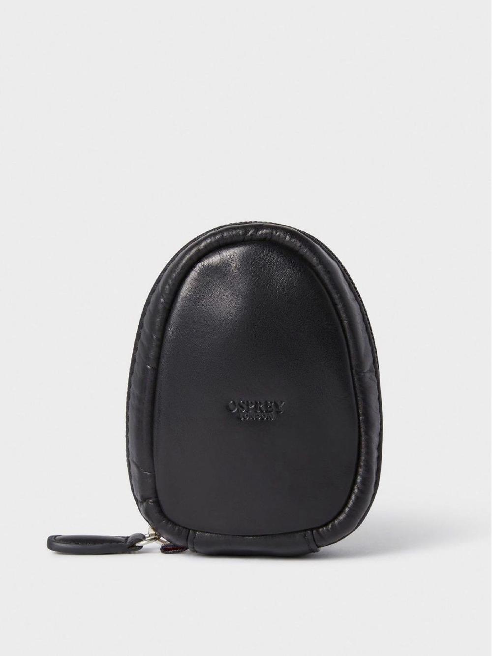 seraphine Osprey London Black Leather Charger Pouch