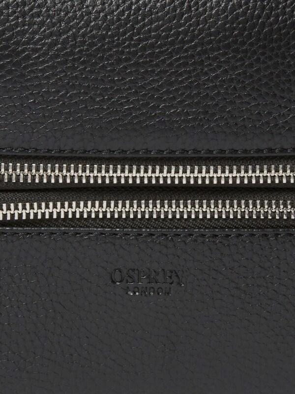 Seraphine Osprey London Black The Double Zip Small Leather Washbag
