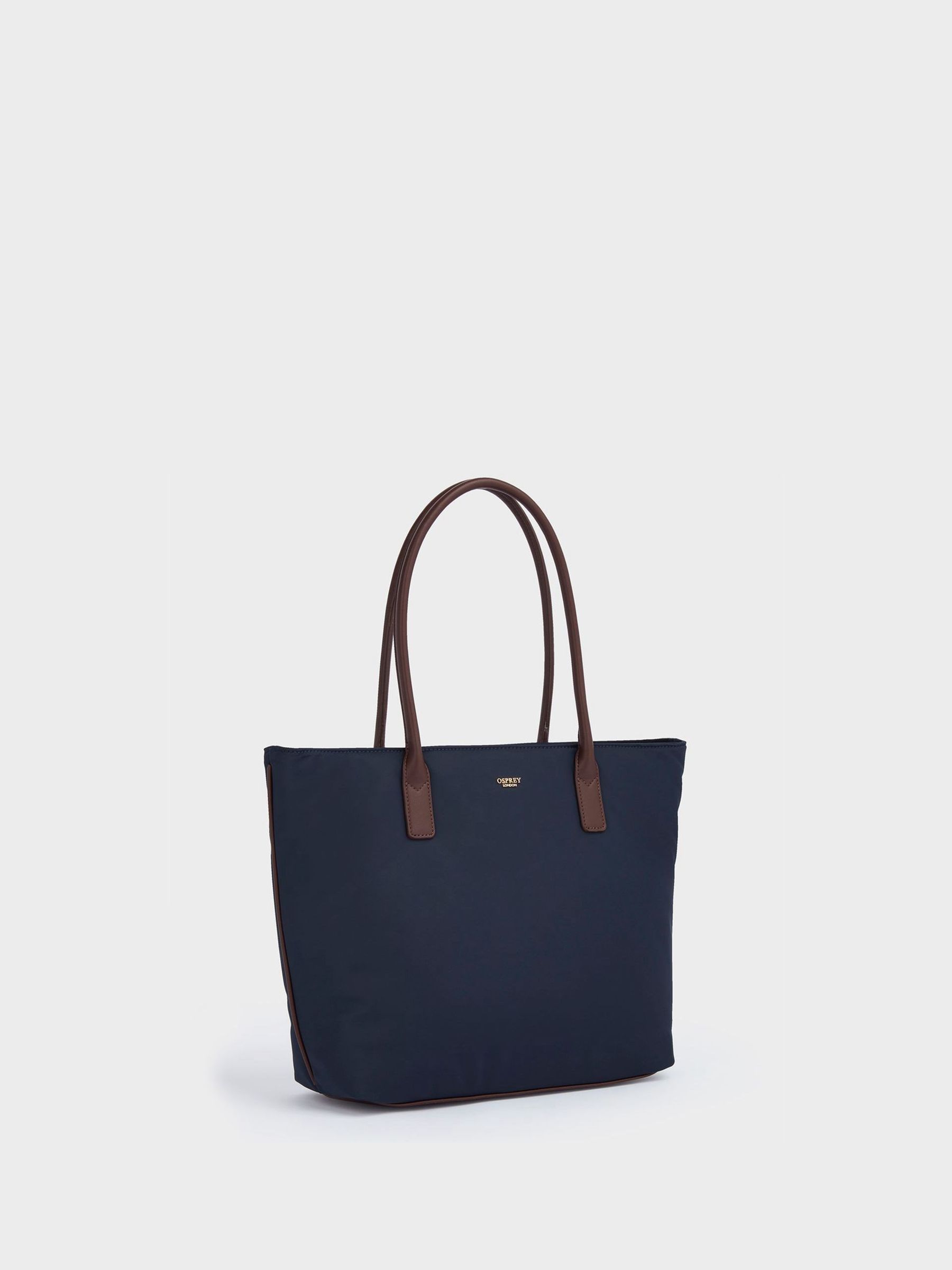 seraphine Osprey London Blue/Brown The Voyage Nylon Tote Bag