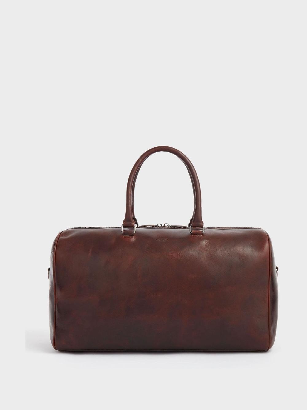 seraphine Osprey London Chestnut The Carter Leather Weekend Holdall Bag