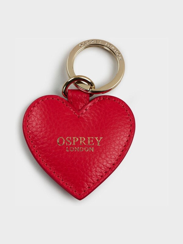 Seraphine Osprey London Red The Tilly Heart Leather Trinket And Keyring Gift Set