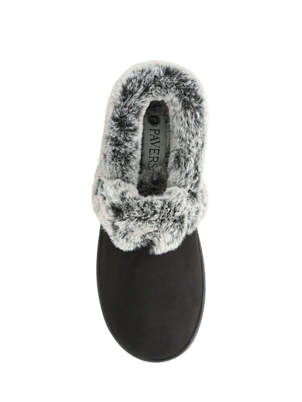 Seraphine Pavers Black Warm Lined Memory Foam Slippers