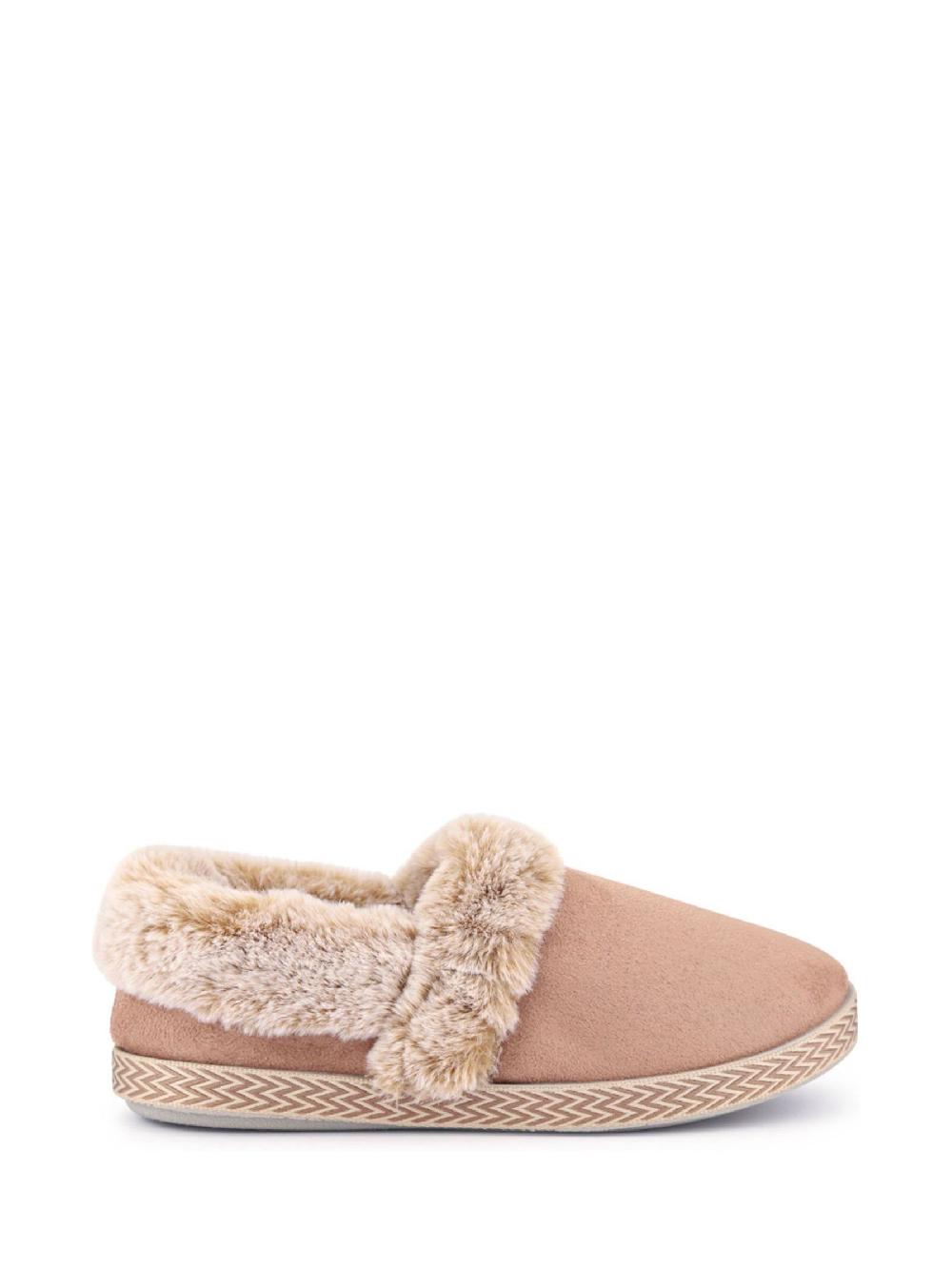 seraphine Pavers Cream Warm Lined Memory Foam Slippers