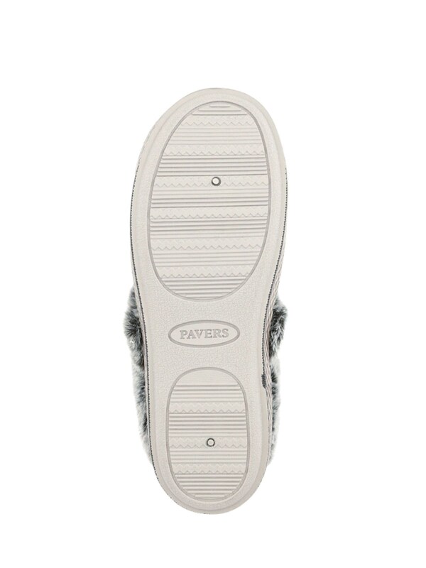 Seraphine Pavers Grey Warm Lined Memory Foam Slippers