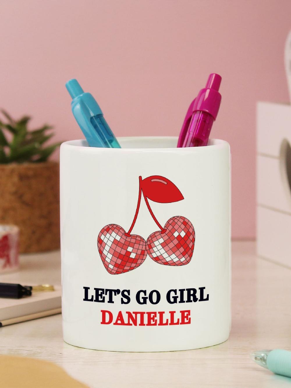 seraphine Personalised Cherry Make-Up Brush Holder by PMC