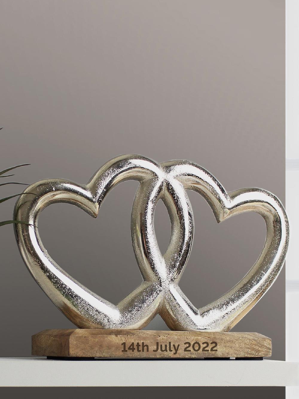 seraphine Personalised Double Heart Ornament by PMC