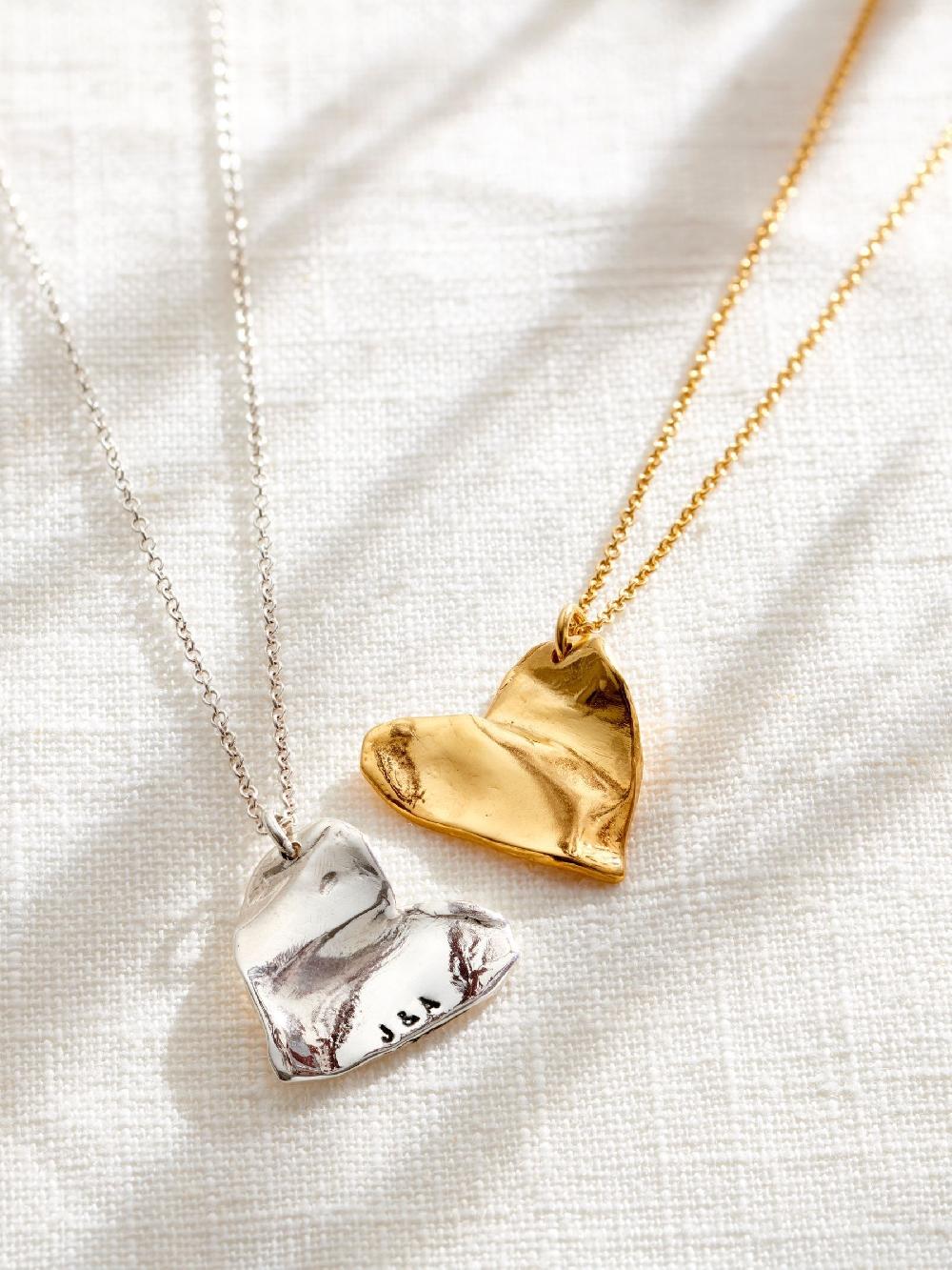 seraphine Personalised Fortune Heart Charm Necklace by Posh Totty Designs