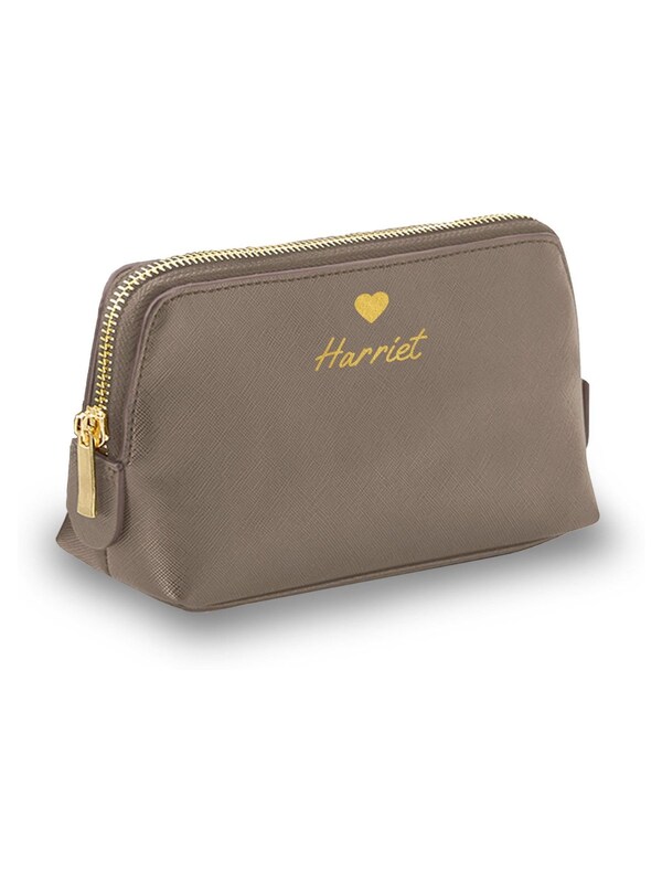 Seraphine Personalised Heart & Name Small Make-Up Bag
