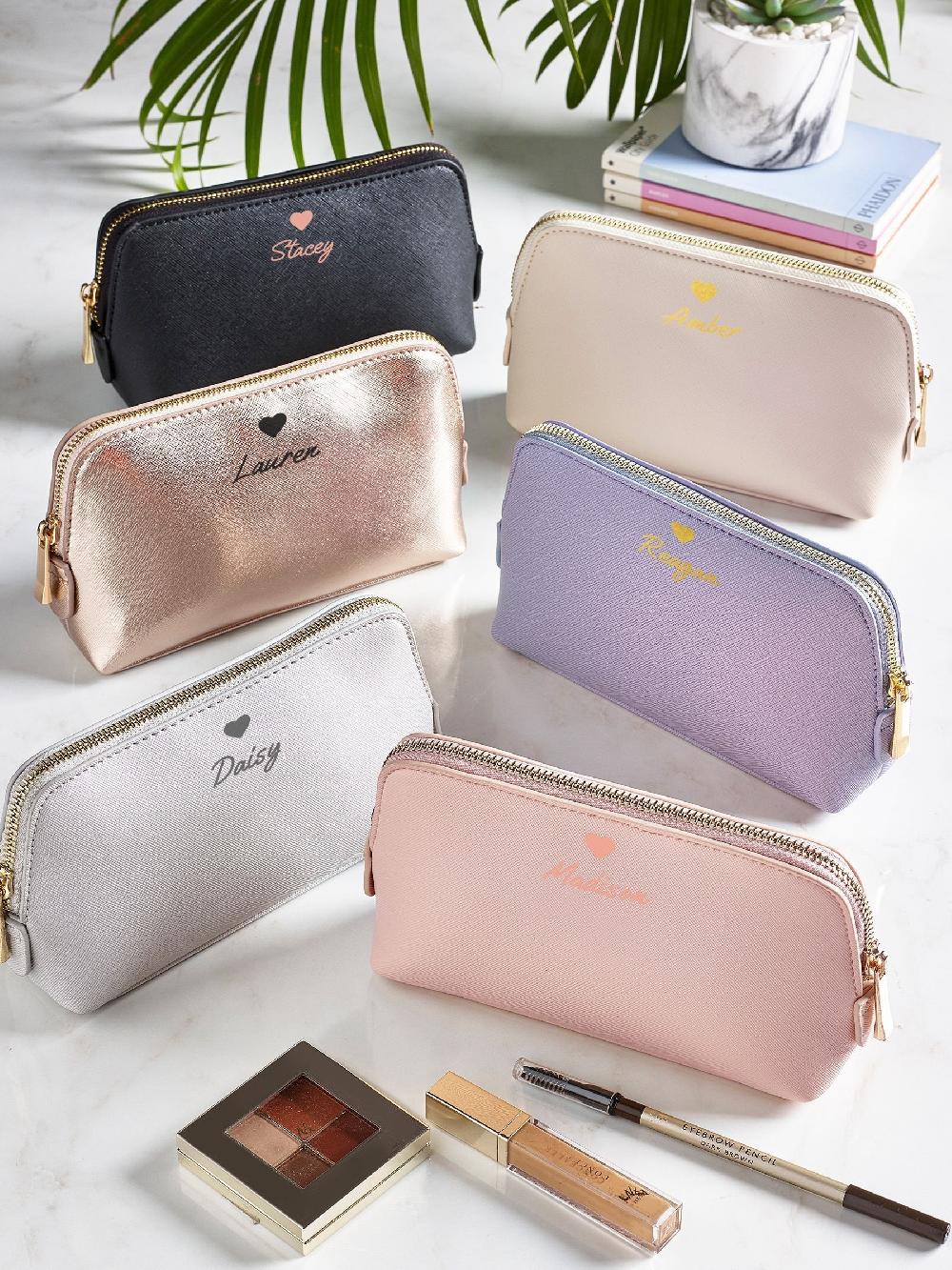 seraphine Personalised Heart & Name Small Make-Up Bag
