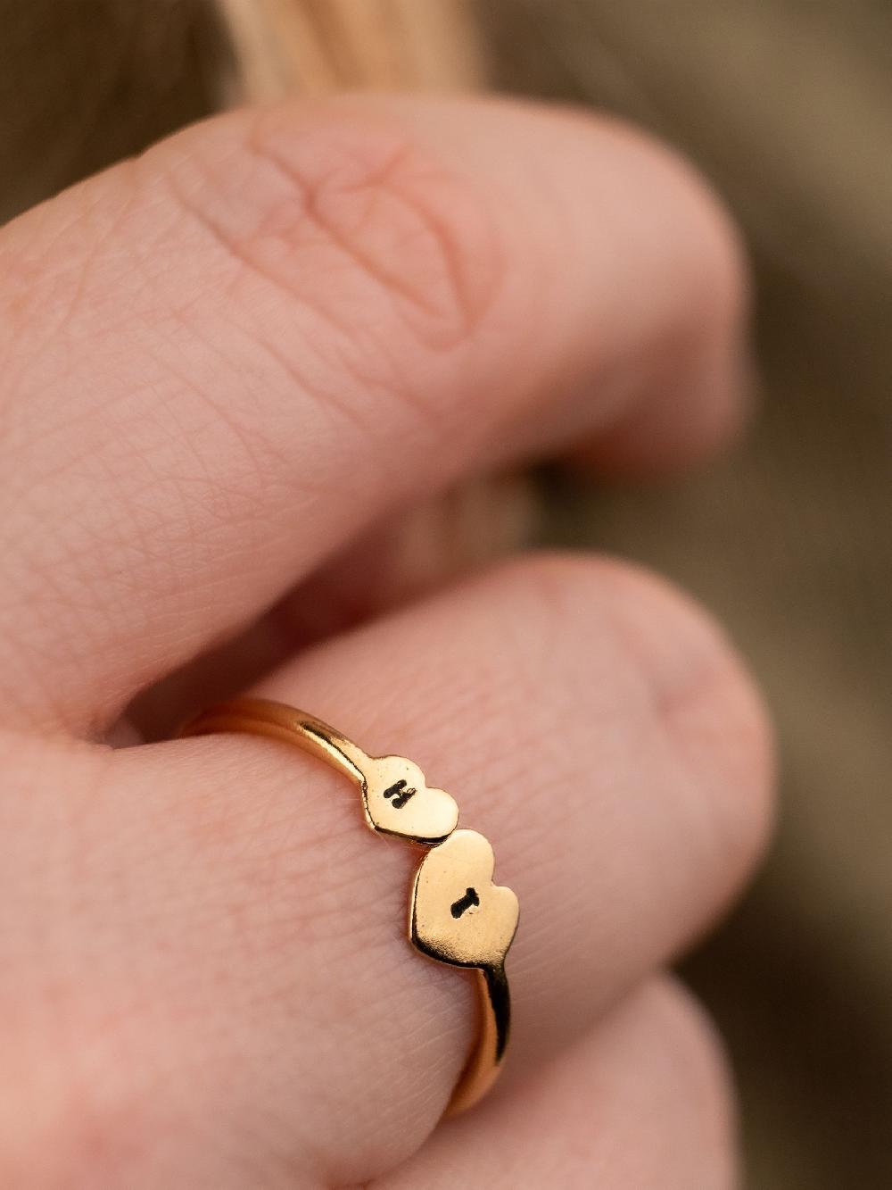 seraphine Personalised Heart Open Ring by Posh Totty Designs