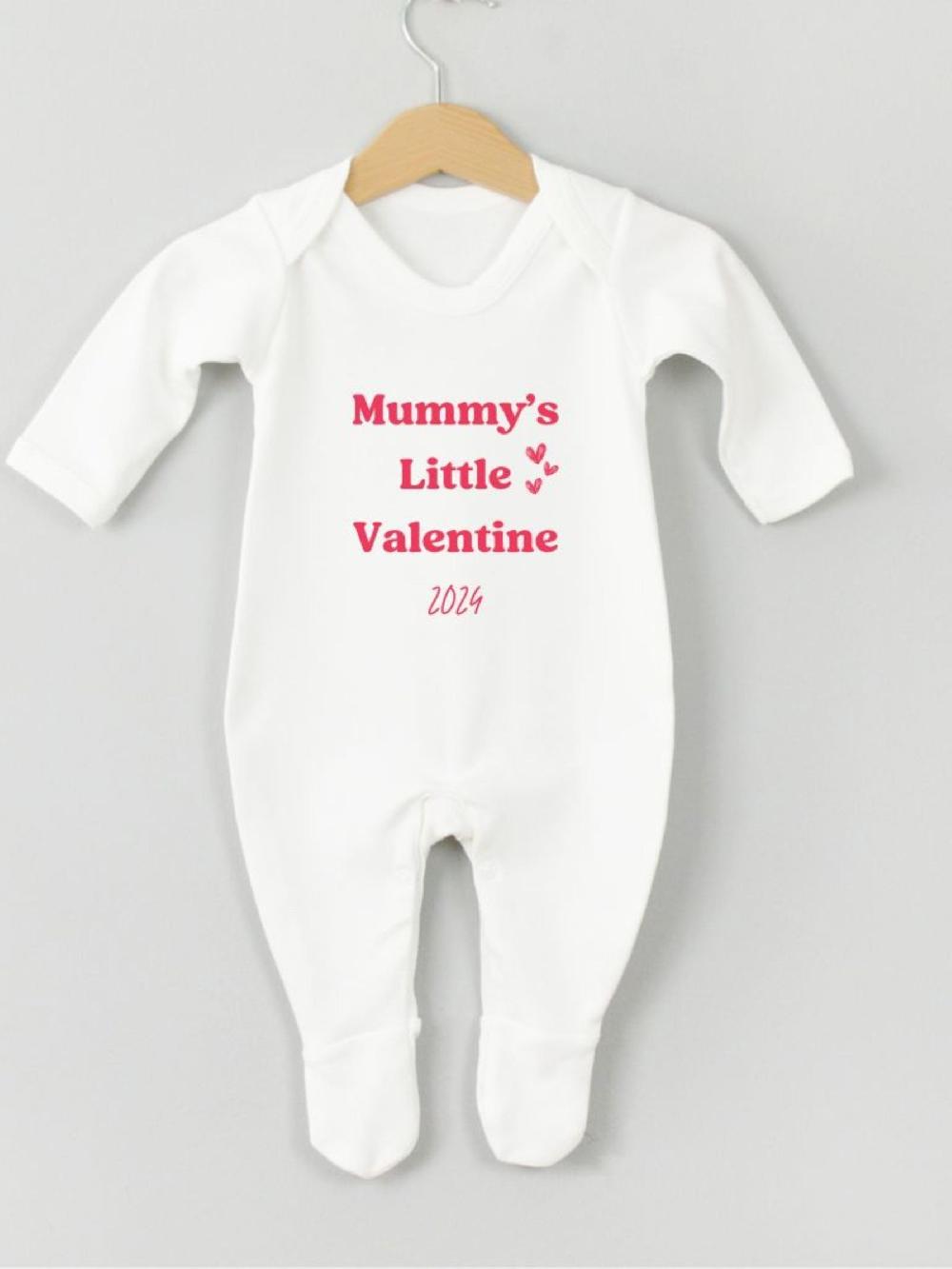 seraphine Personalised Little Valentine 100% Cotton Babygrow by Koko Blossom