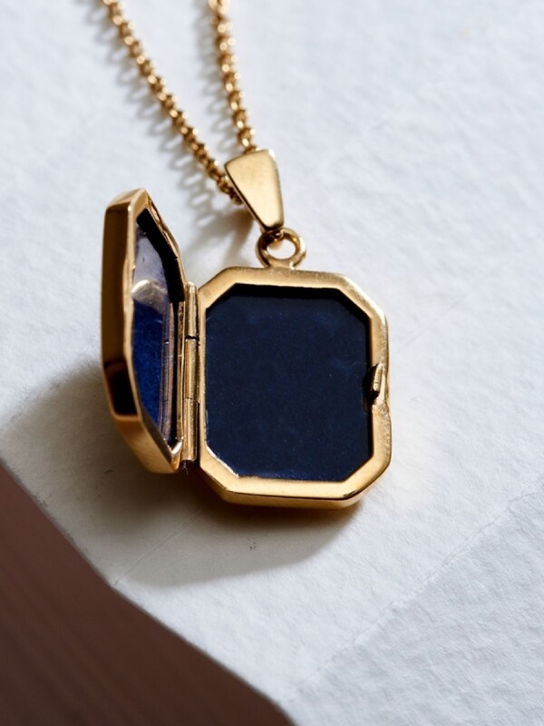 Seraphine Personalised Rectangle Locket Necklace By Posh Totty Designs