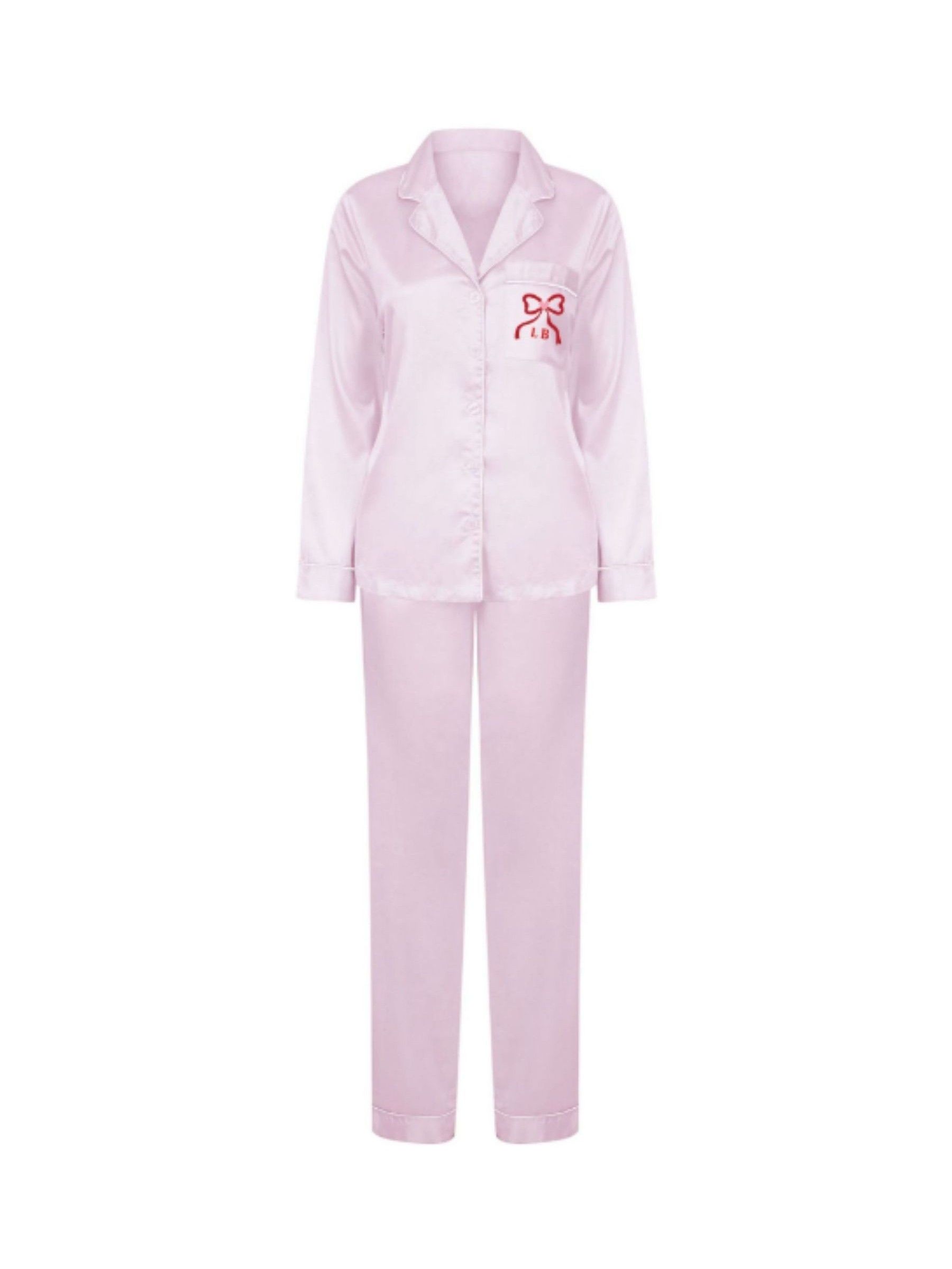 seraphine Personalised Women's Satin Bow Pyjamas by Koko Blossom