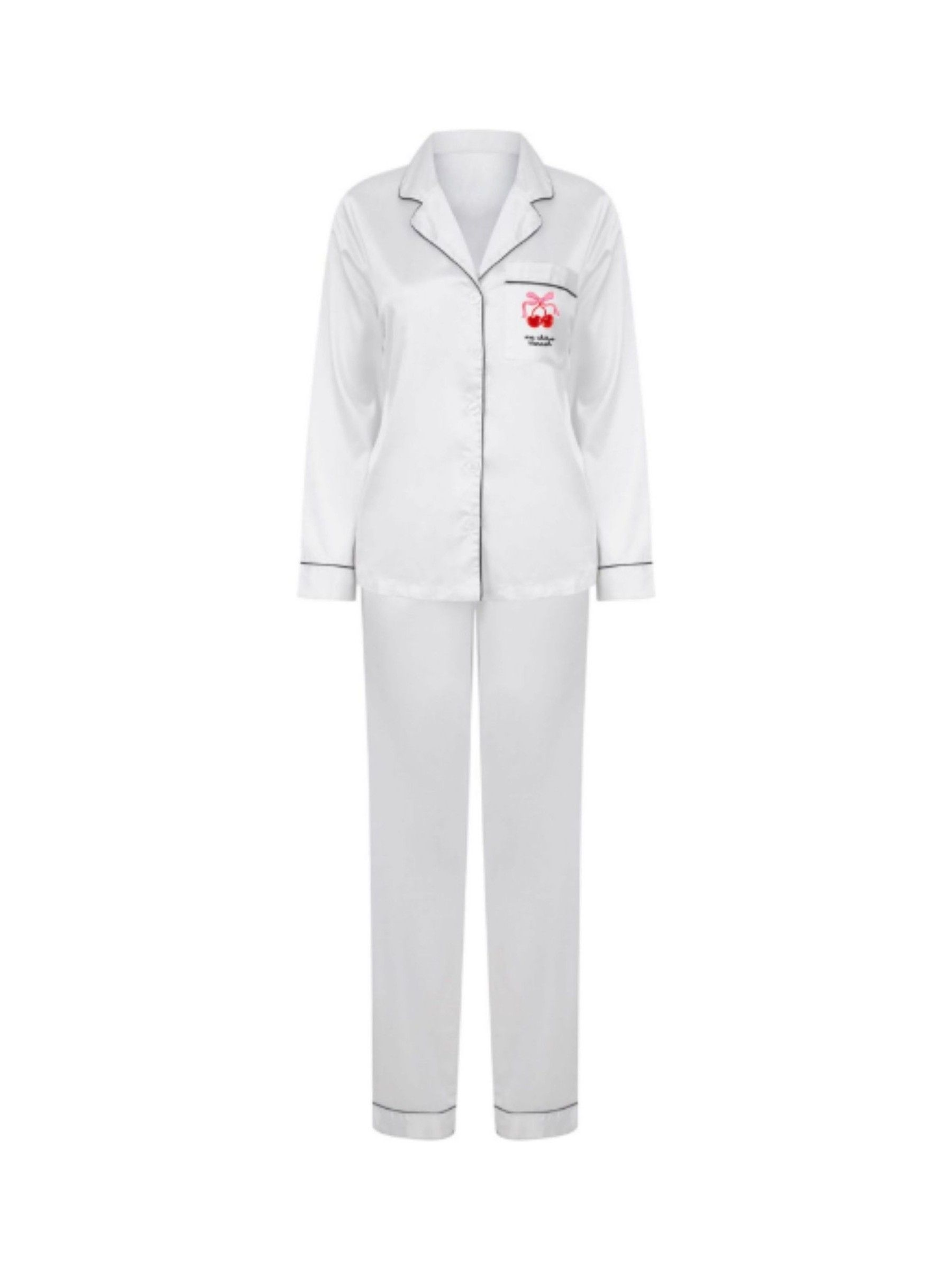 seraphine Personalised Women's Satin Cherry Pyjamas by Koko Blossom