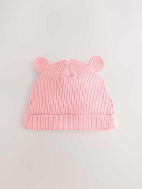 Seraphine Pink 4 Piece Baby Beanies And Dibble Bibs Set (0-18mths)