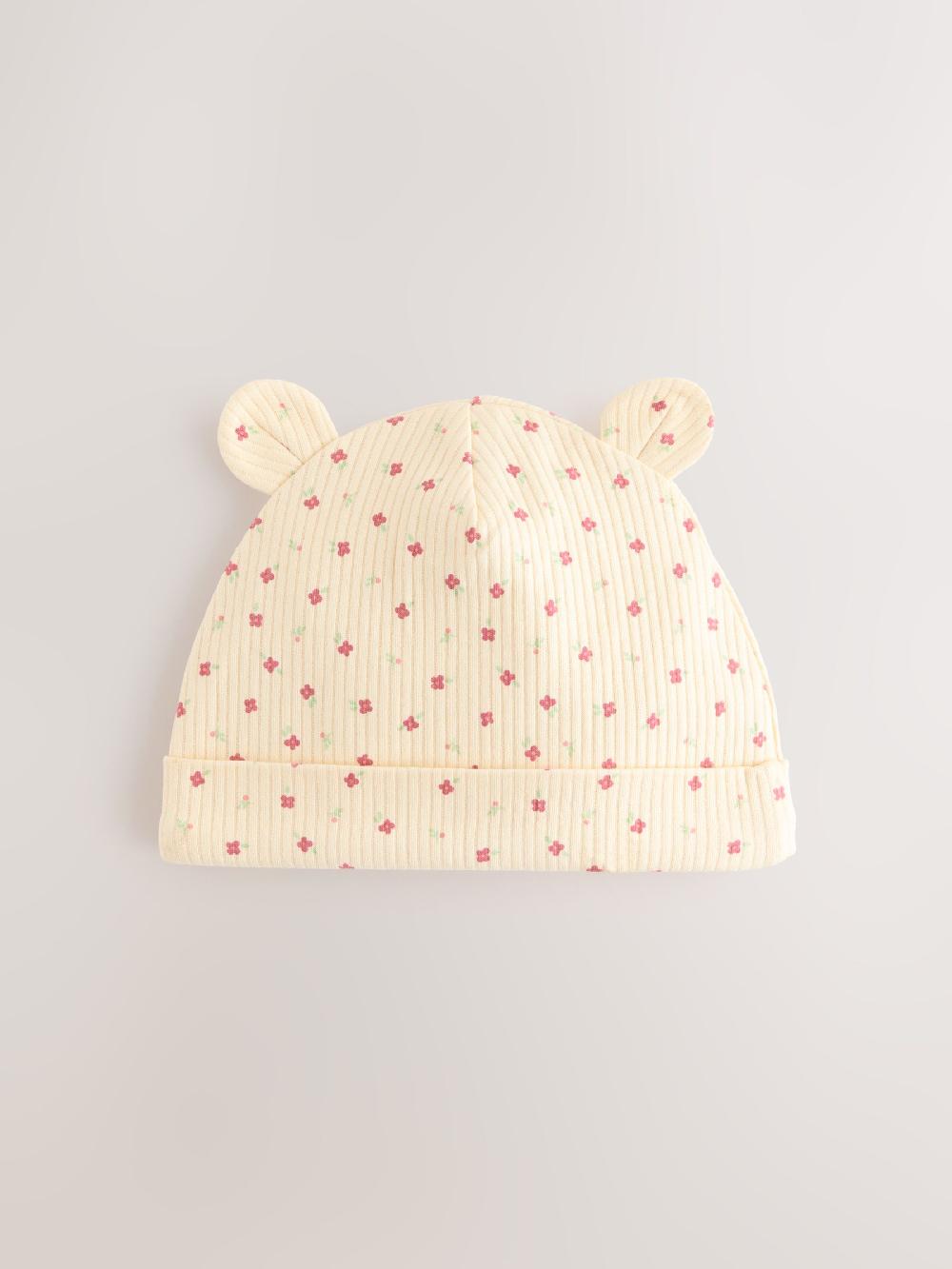 seraphine Pink 4 Piece Baby Beanies And Dibble Bibs Set (0-18mths)
