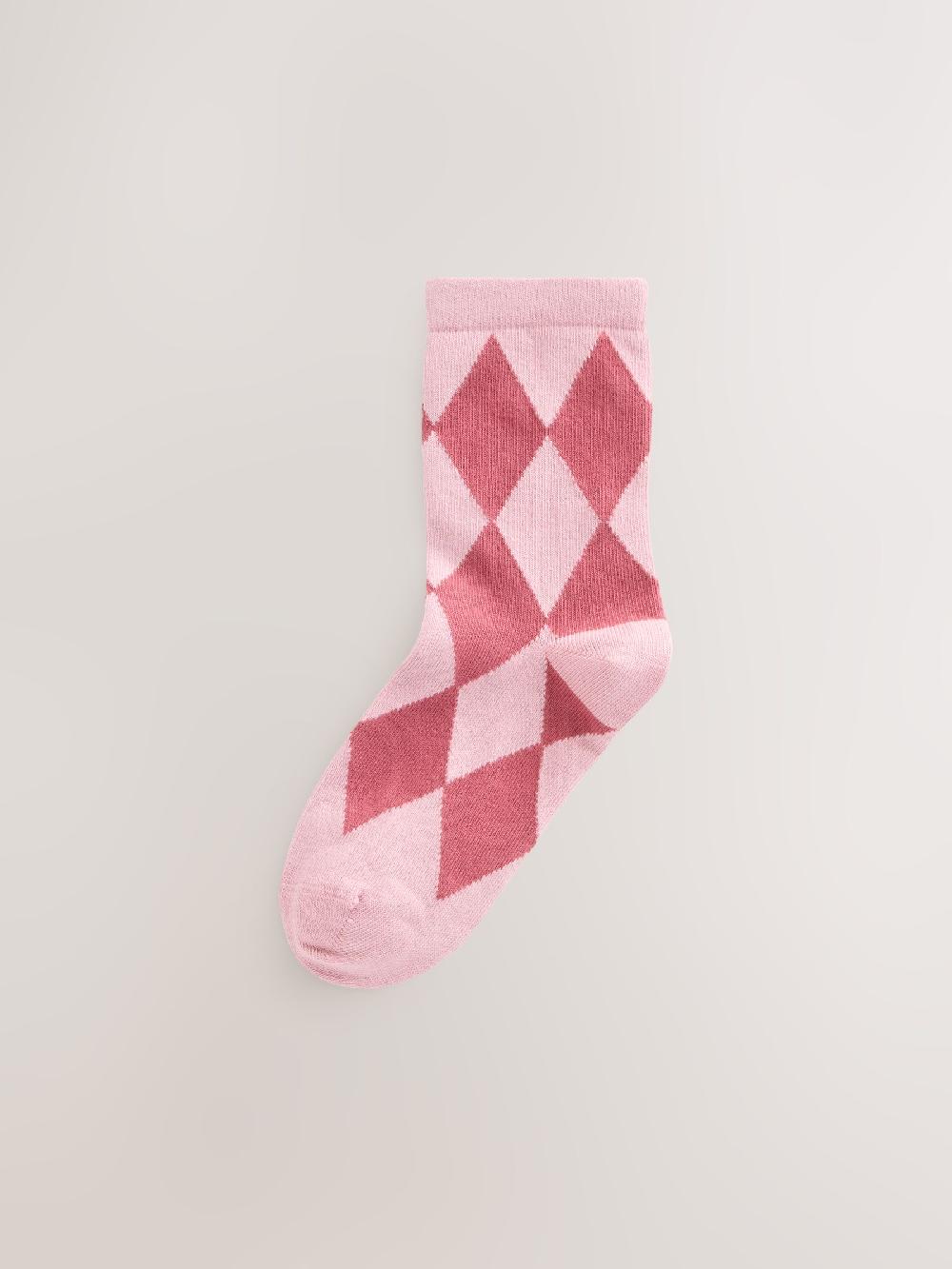 seraphine Pink and Red Cotton Rich Ankle Socks 3 Pack
