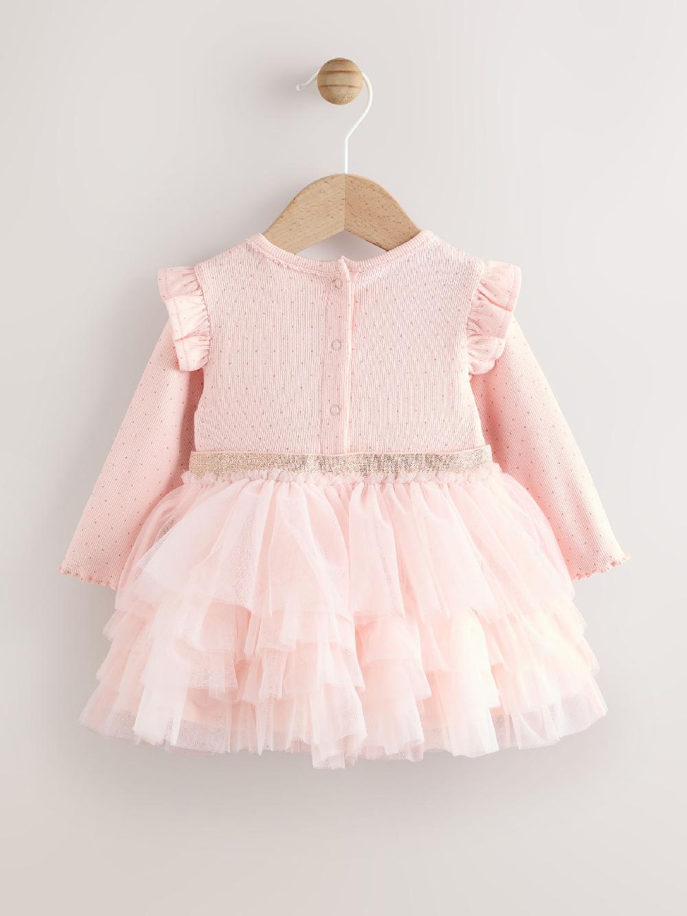 seraphine Pink Baby Long Sleeve Tutu Dress (0mths-2yrs)