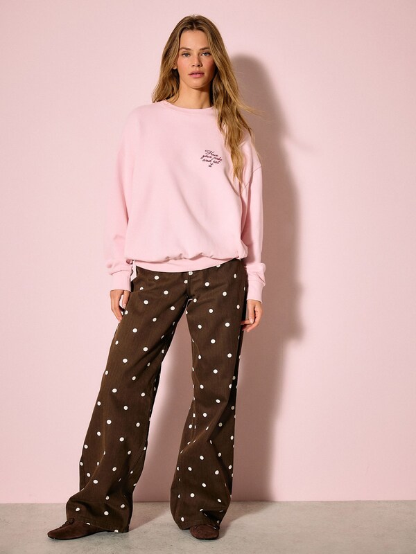 Seraphine Pink Beaded Cake Graphic Hearts And Valentines Long Sleeve Sweat Top