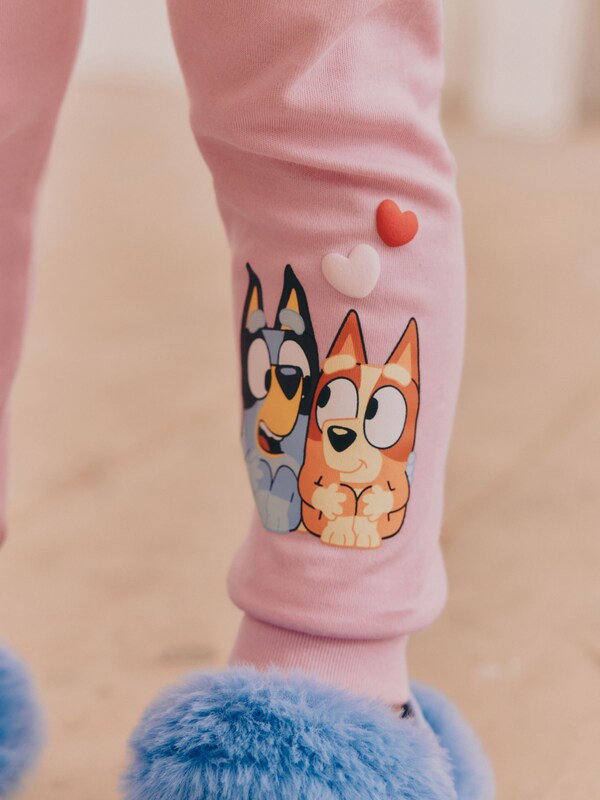 Seraphine Pink Bluey Long Sleeved Snuggle 100% Cotton Pyjamas 2 Pack (12mths-8yrs)