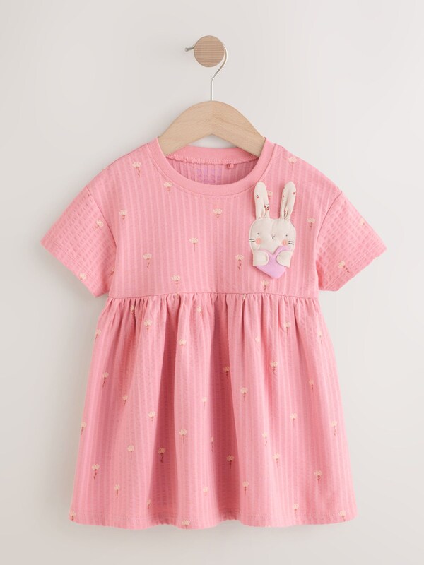 Seraphine Pink Bunny Jersey Summer Dress (3mths-7yrs)
