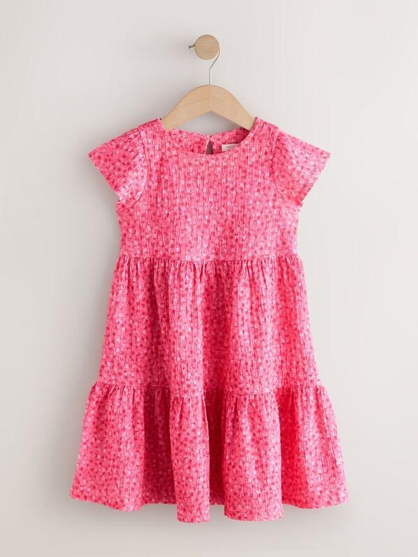 Seraphine Pink Ditsy Angel Sleeve Crinkle Dress (3-16yrs)