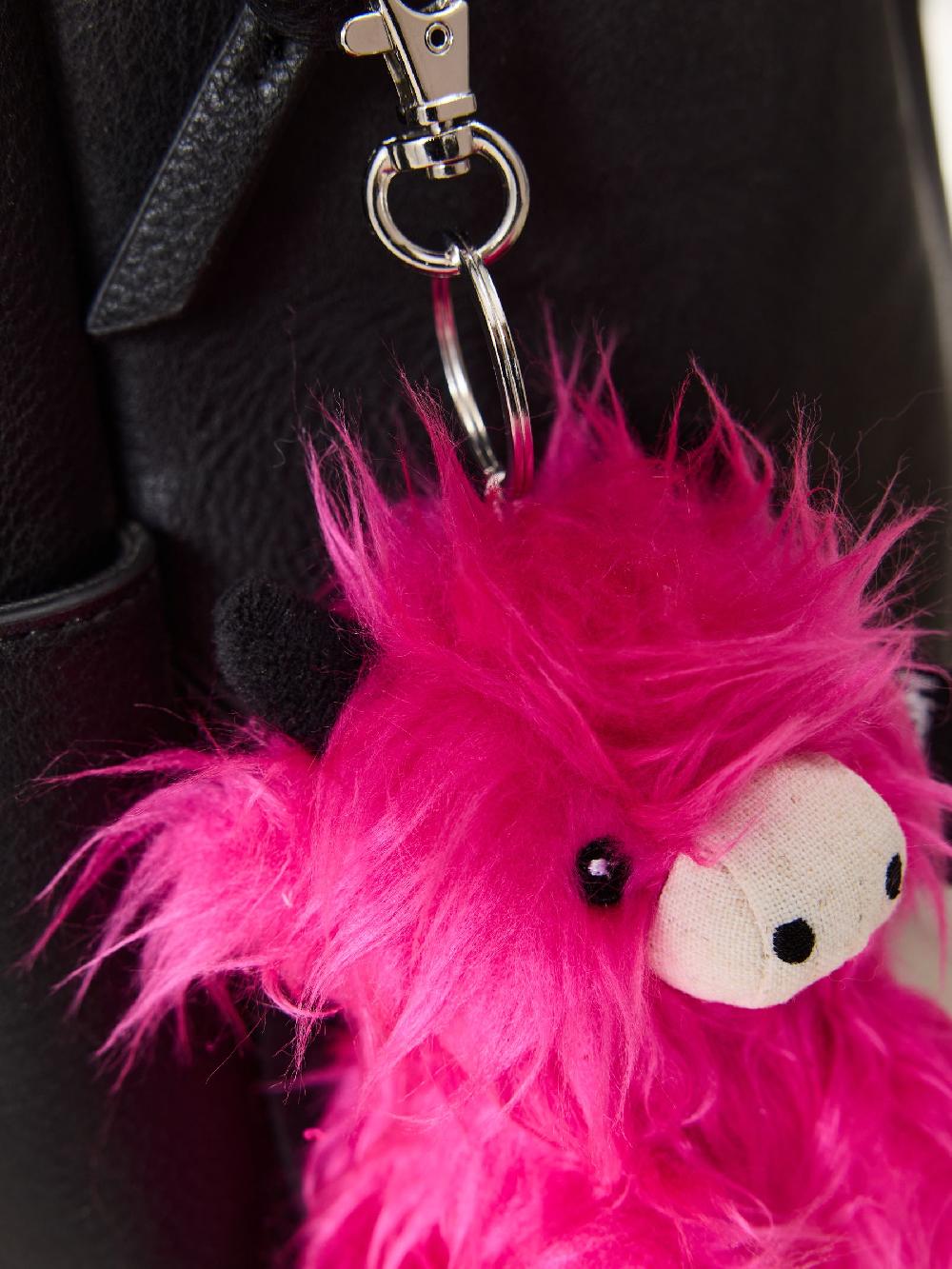 seraphine Pink Hamish the Highland Cow Cute Plush Keyring Bag Charm
