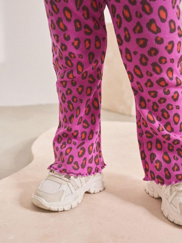 Seraphine Pink Heart Animal Print Sweatshirt & Flare Leggings Set (3mths-7yrs)