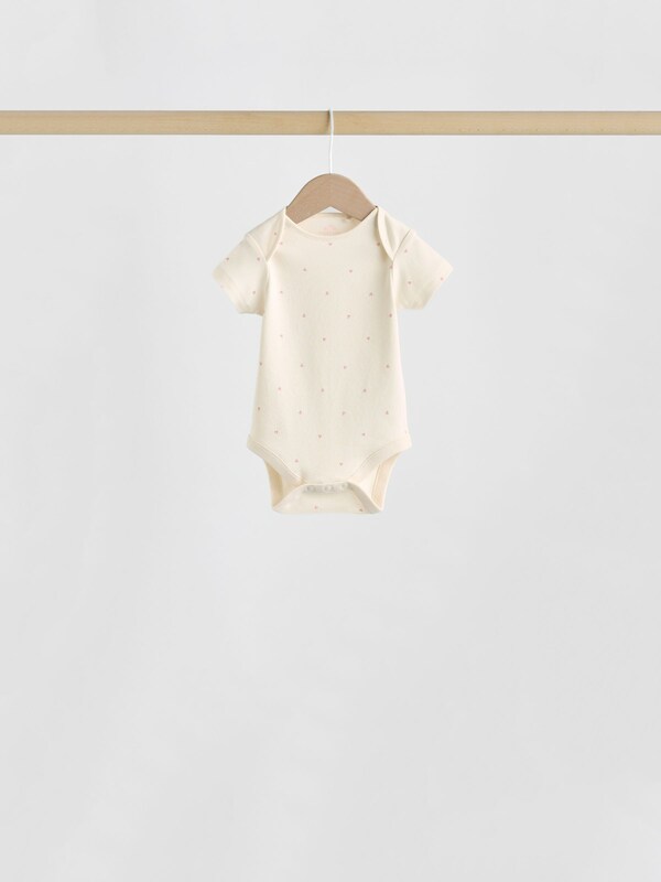 Seraphine Pink Heart Baby Short Sleeve Bodysuits 5 Pack