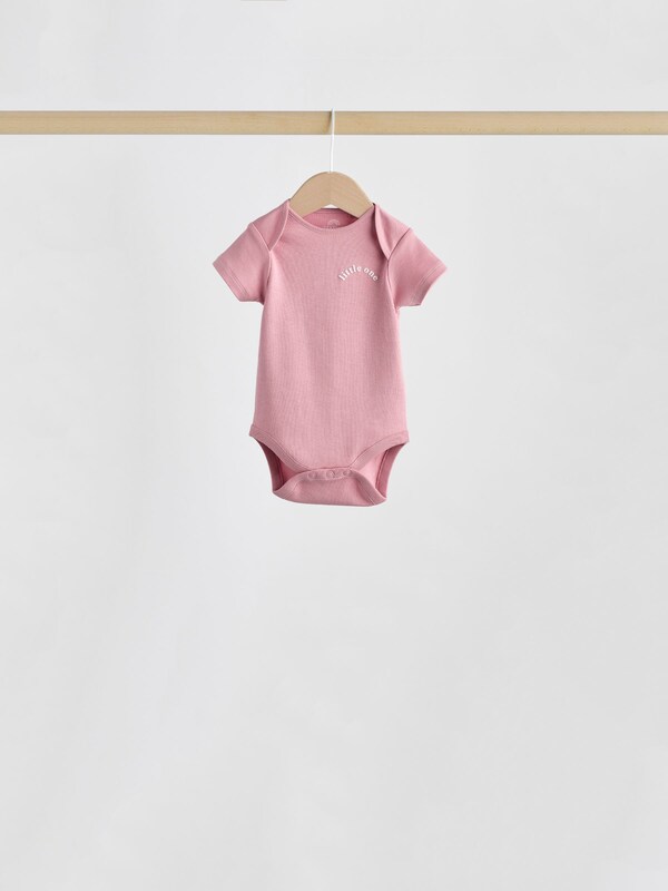 Seraphine Pink Heart Baby Short Sleeve Bodysuits 5 Pack